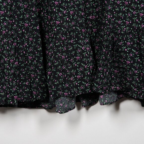 ZARA Revolve Women's M Mini Dress Black Floral Sleeves “The Lisa” Ruffle NWT - Picture 7 of 11